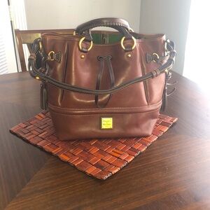 Dooney and Bourke Chestnut Florentine Buckley Drawstring Bag
